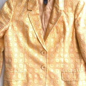 J. Crew Yellow/Gold Metallic Jacket
